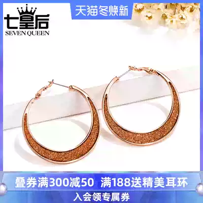 Korean simple circle earrings face thin earrings atmospheric personality exaggerated Net red earrings female 2020 New