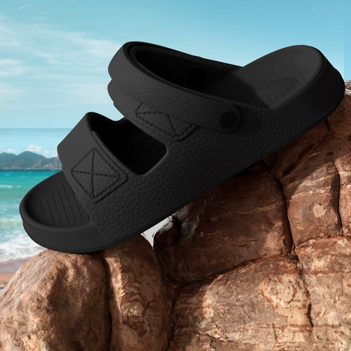 Летние нескользящие сандалии, пляжные слайдеры, тапочки, мужские туфли