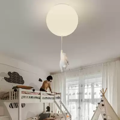 Nordic children's room lamp boys and girls simple modern personality warm decorative lamp creative bear bedroom ceiling lamp