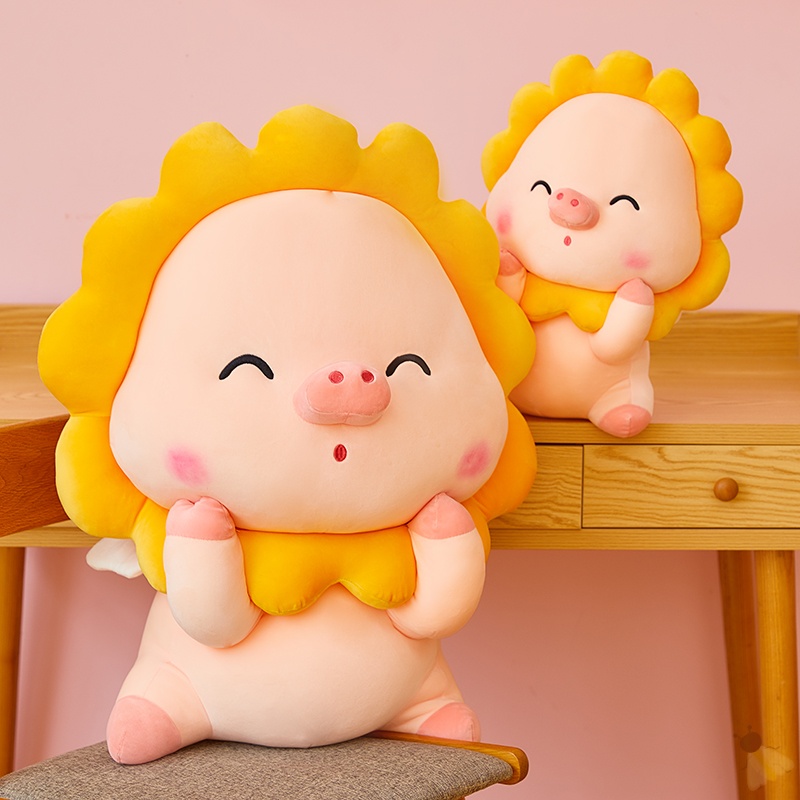 Sunflower Hug Pillow Flowers Sunflower Paparazzi Wool Suede Toy Sleeping Girl Bed Ultra Soft Pacifying Pillow Baby Pig