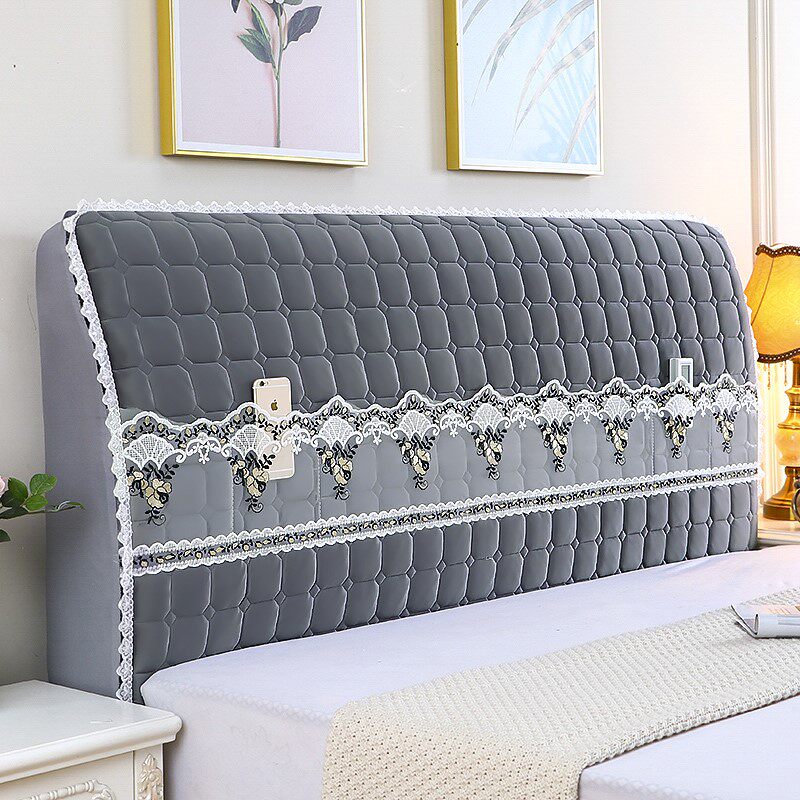 Bedhead cover soft packing pad general dust cover back cover European-style cotton protective height-end atmosphere washable
