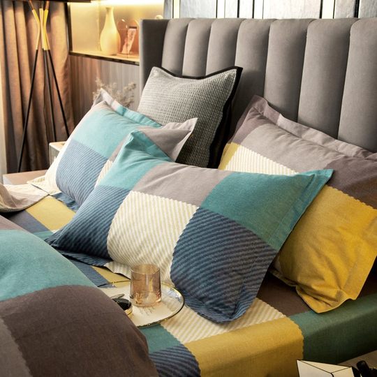 简约纯棉枕套加厚磨毛单人枕芯套48x74成人100%全棉枕头套一对装