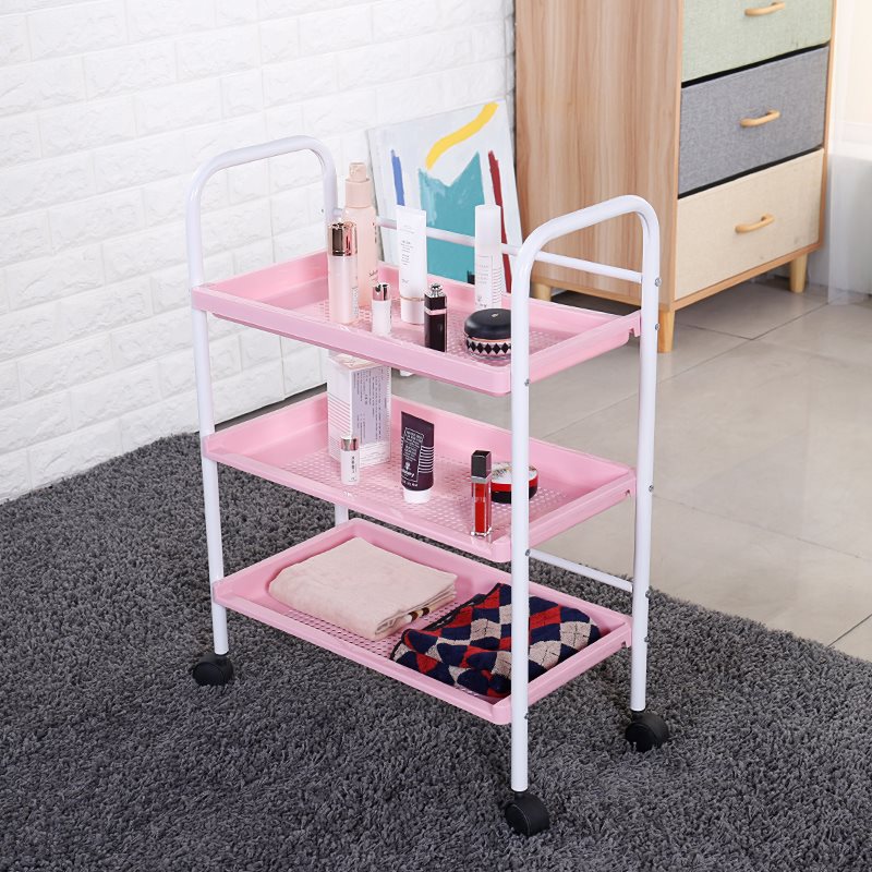 Hospital special embroidery multi-function mobile nail art small shelf Special beauty car trolley