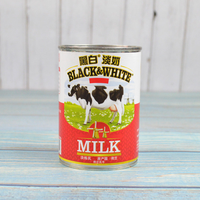 Baking raw material black and white light milk 400g Dutch black and white full fat milk silk stocking port type pearl milk tea sweet raw material