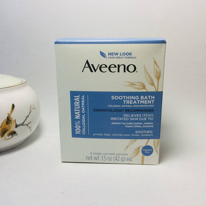 Spot USA Aveeno natural oat soothing rubella moisturizing to improve the wet really relieves the itching soak powder 8 packs
