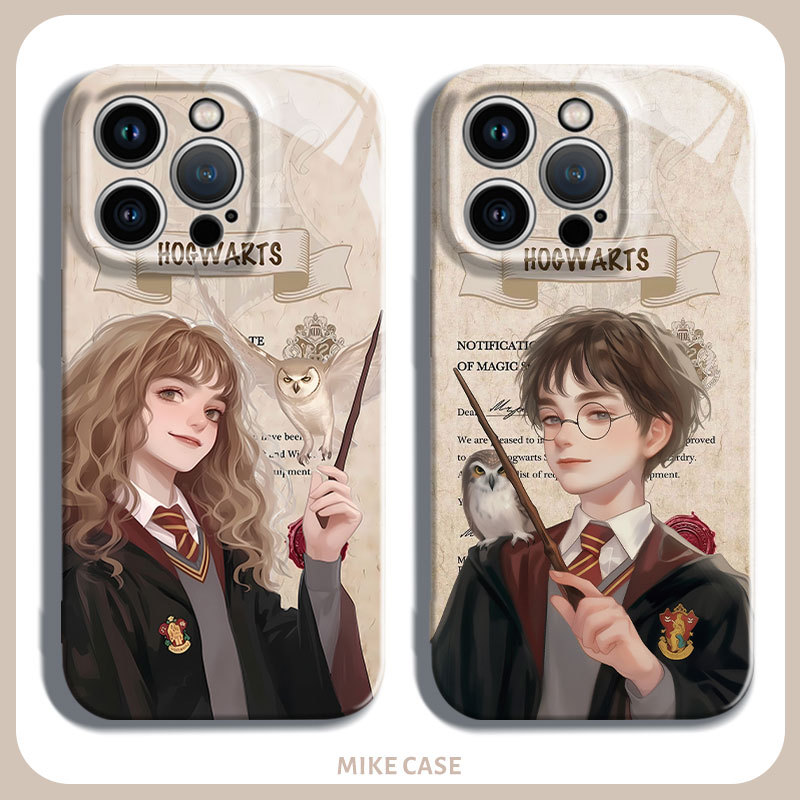Hermione Harry Potter Apple Mobile Phone Case Suitable for iPhone 16 Hogwarts 15Pro Gryffindor 14Plus13 European and American Movie Lion House 11Max Couple Model Haryy Potter