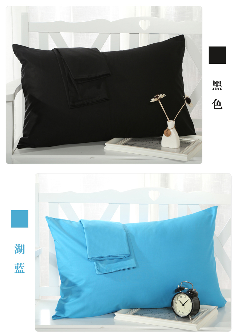 Cặp gối đơn mới Jingtai cotton 48 74cm cotton màu đặc gối gối bông đôi bông - Gối trường hợp gối cao su non cho trẻ sơ sinh