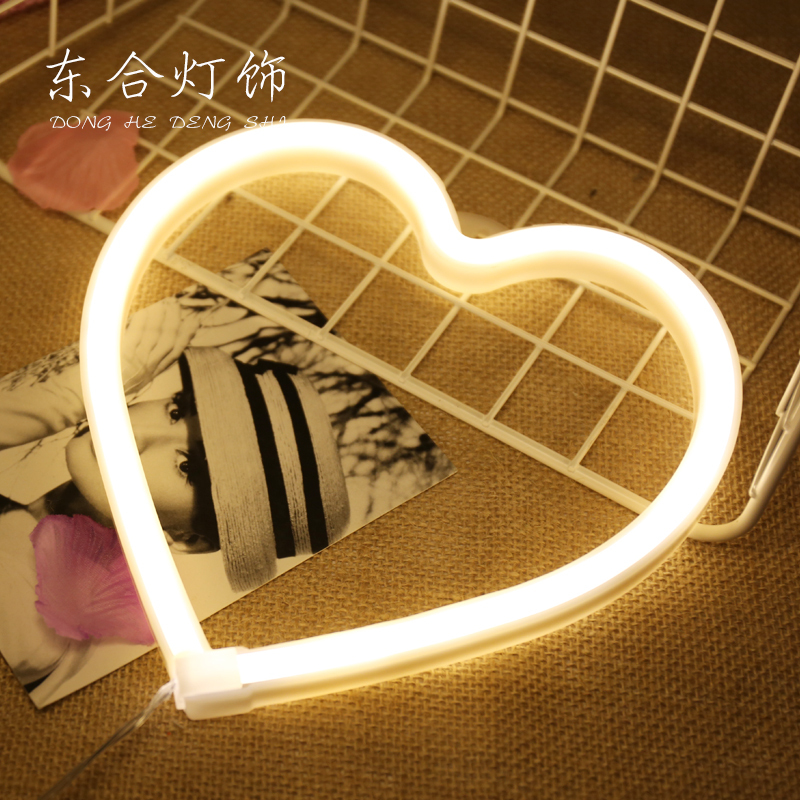 Holiday Decoration Heart-Shaped Lights Neon Lights Romantic Dormitory Bedroom Room Decoration Proposal Flashing Lights Starry Sky Lights Holiday Decoration Heart-Shaped Lights Neon Lights Romantic Dormitory Bedroom Room Decoration Proposal Flashing Lights Starry Sky Lights