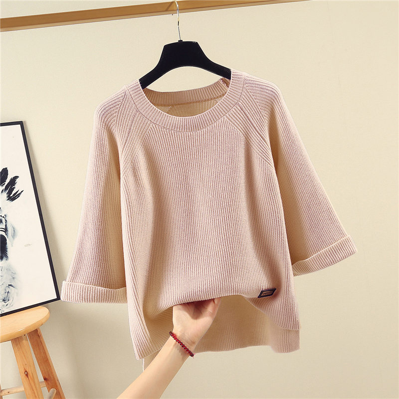 phụ nữ áo len Loose mặc 2020 đầu mùa xuân quần áo của phụ nữ mới bảy tay macaron knitsweater bộ áo mùa thu