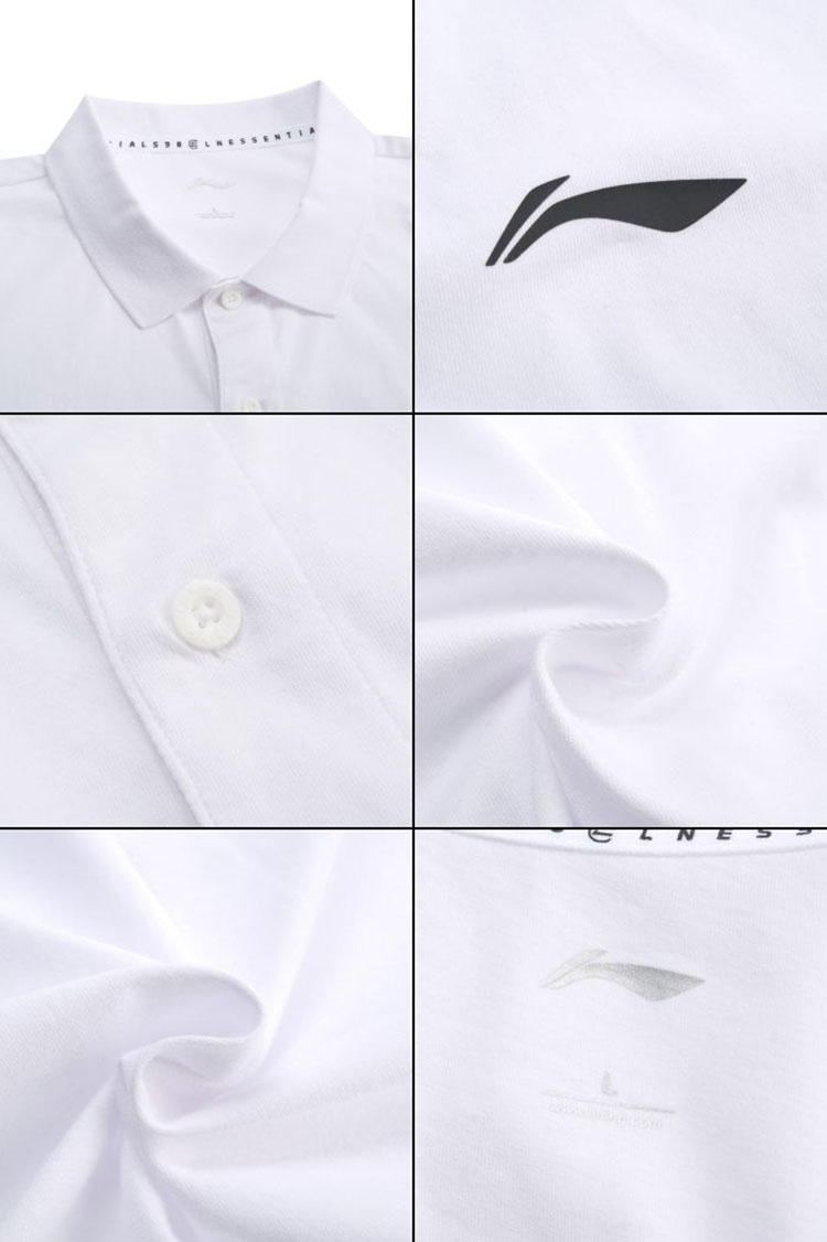 Li Ning ngắn tay nam 2019 cotton mới thoáng khí thấm mồ hôi POLO sơ mi thường xuyên tập luyện thể thao ve áo mùa hè - Áo polo thể thao áo thun nam polo