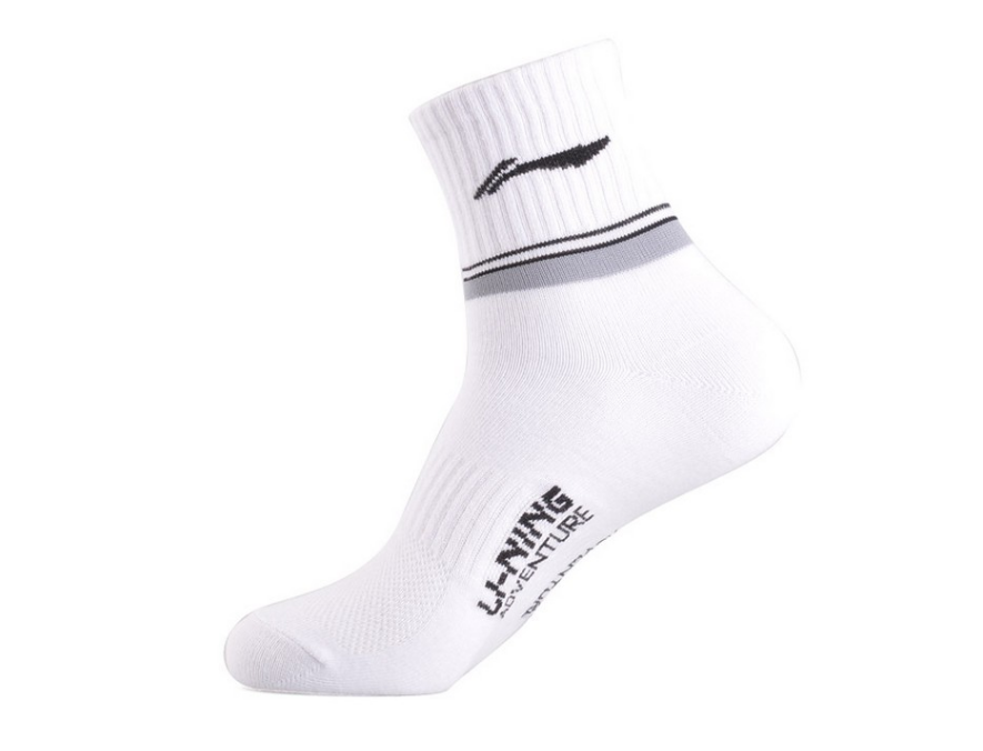 Vớ thể thao nam Li Ning cotton bốn mùa ống thấm mồ hôi thông thường vớ đi bộ đường dài 4 đôi vớ thể dục tất vớ
