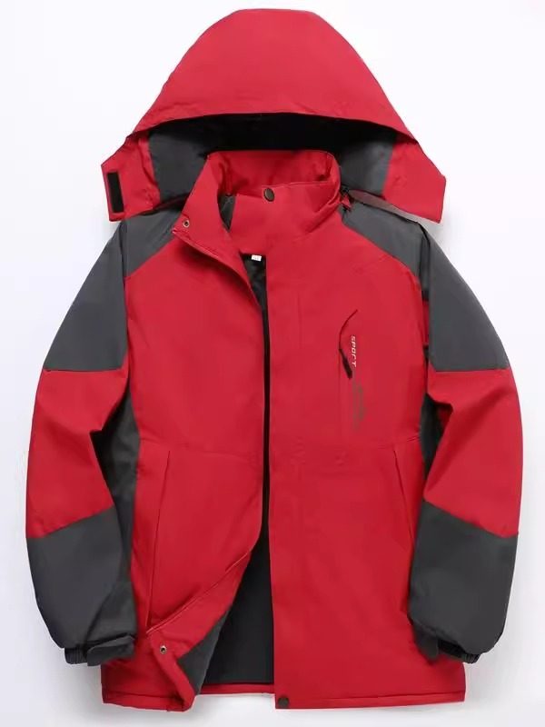 Fleece-Lined and Thickened Men's Cotton Jacket, Winter Windbreaker, Men's Cotton-Padded Jacket, Windproof, Waterproof, Casual, Loose-Fitting, Warm Cotton Clothing