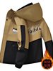 Fleece-Lined and Thickened Men's Jacket, Autumn and Winter Trendy Hooded Jacket, Windproof, Waterproof, Casual, Warm Men's Outdoor Jacket
