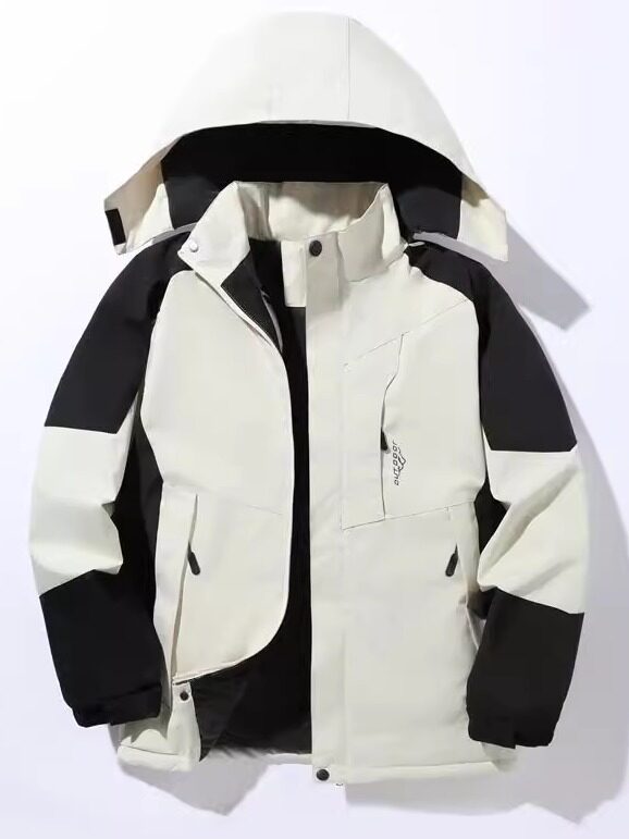 Fleece-Lined and Thickened Men's Cotton Jacket, Winter Windbreaker, Windproof, Waterproof, Warm Cotton Coat, Casual Loose Men's Cotton Clothing