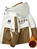 Fleece-Lined and Thickened Men's Jacket, Autumn and Winter Trendy Hooded Jacket, Windproof, Waterproof, Casual, Warm Men's Outdoor Jacket