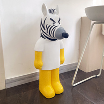 Net red ins zebra cartoon cute living room TV cabinet floor decorations modern simple soft clothes good things