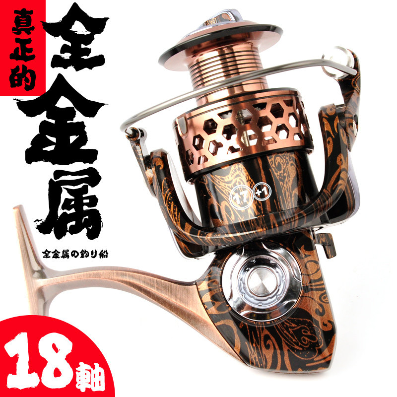 Fishing wheel all stainless steel 18 axis fishing wheel without clearance Luya spinning wheel sea pole casting rod casting wheel