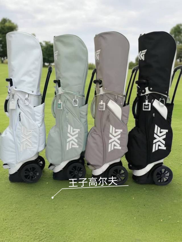 Unisex Golf Bag with Wheels, Pull Rod, Club Bag, Portable Leisure Bag, Standard Golf Bag