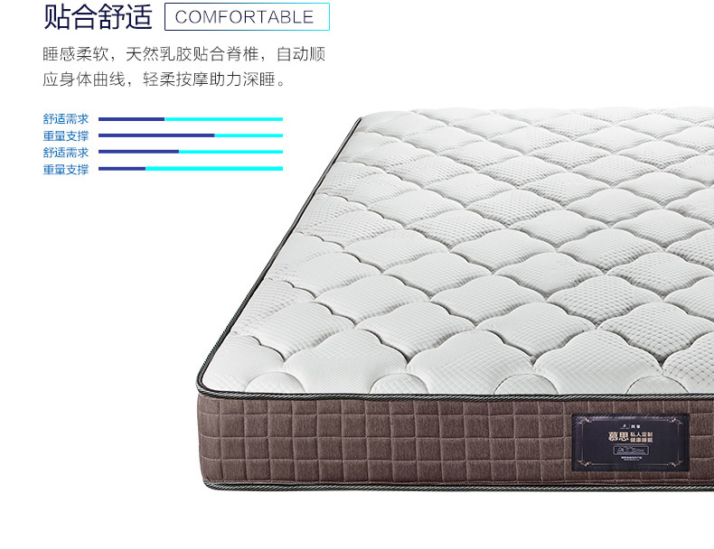 Mousse trên cả hai mặt của đĩa cứng và mềm nệm xơ dừa nệm Simmons 1,5 mét, cao đàn hồi latex nệm 1.8m gió thưởng thức - Nệm nệm mỏng