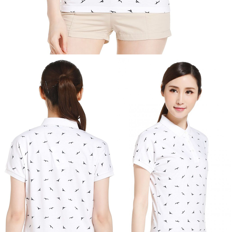 Áo thun nữ tay ngắn Hongxing Erke 2019 xuân hè mới thoáng khí và nhanh khô áo thể thao mỏng - Áo polo thể thao áo polo gucci