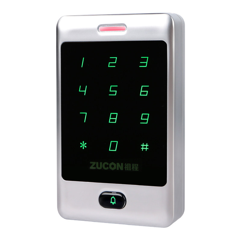 Zucon Metal Card Swipe Password Access Control Outdoor Waterproof Rainproof Access Control All-In-One Machine Metal Reader Waterproof