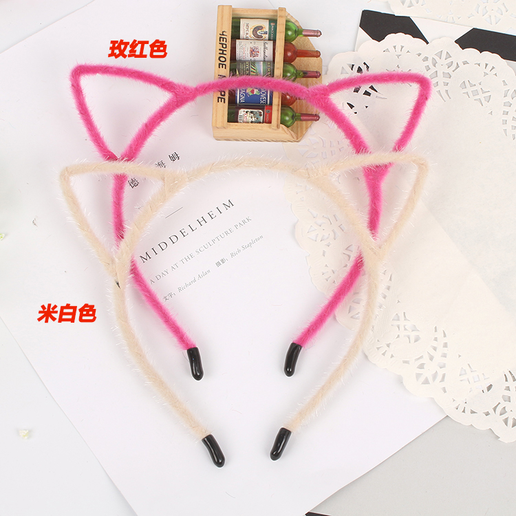 Di Lieba với tai mèo headband dễ thương bán băng đô dễ thương ngọt ngào kẹp tóc mặt rửa mặt trang điểm phụ kiện tóc tóc phụ kiện tóc hà nội