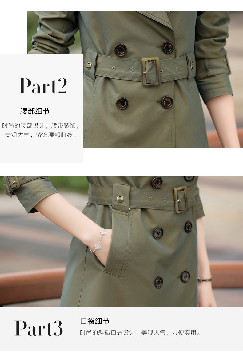 Trench pour femme en Coton - Ref 3227971 Image 11