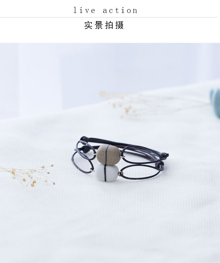 Vòng tay nữ Hàn Quốc ngọt ngào nhỏ tươi sinh viên Vòng tay nữ dệt tay một cặp trang sức nhỏ thạch anh tóc vàng