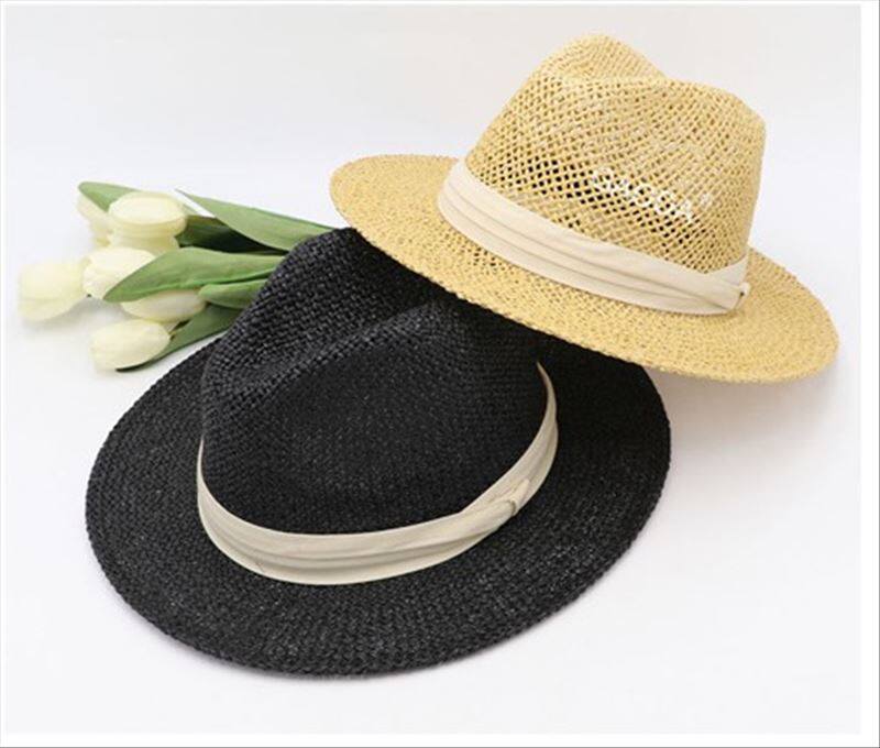 Лето мужской соломенная шляпа пирсинг большой брим затенение кепка большой размер кепка лето сэр Шляпа Панама Шляпа цилиндр 