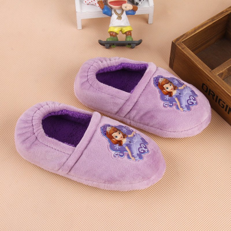 Pantoufles enfants en suède pour hiver - semelle caoutchouc - Ref 1005765 Image 24