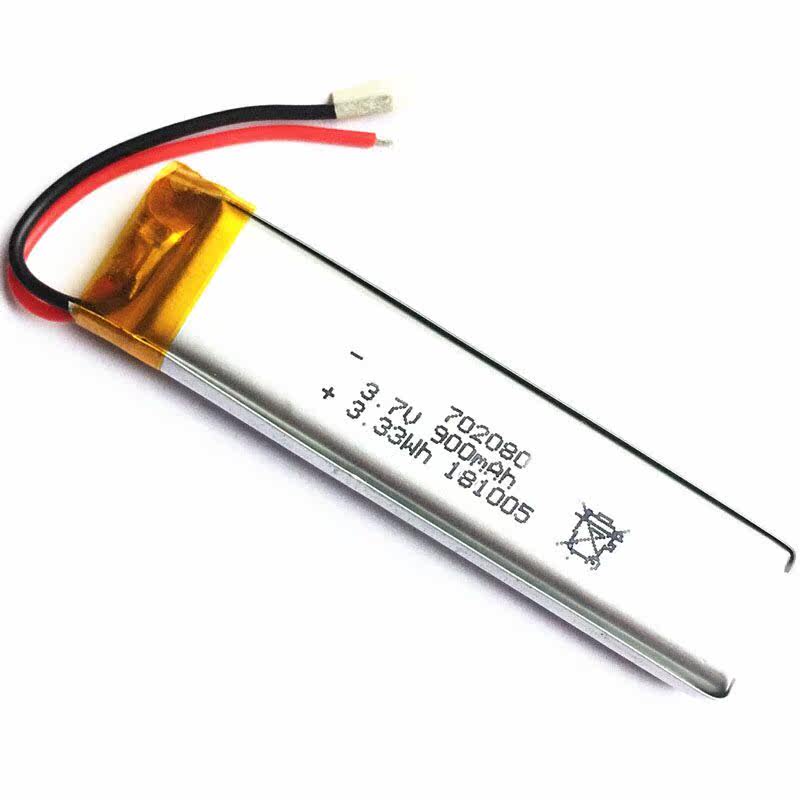 PL702080 Battery 3 7V Electric Toothbrush LED Lighting Wireless Microphone Microphone Microphone Microphone 80*20mm Length Width