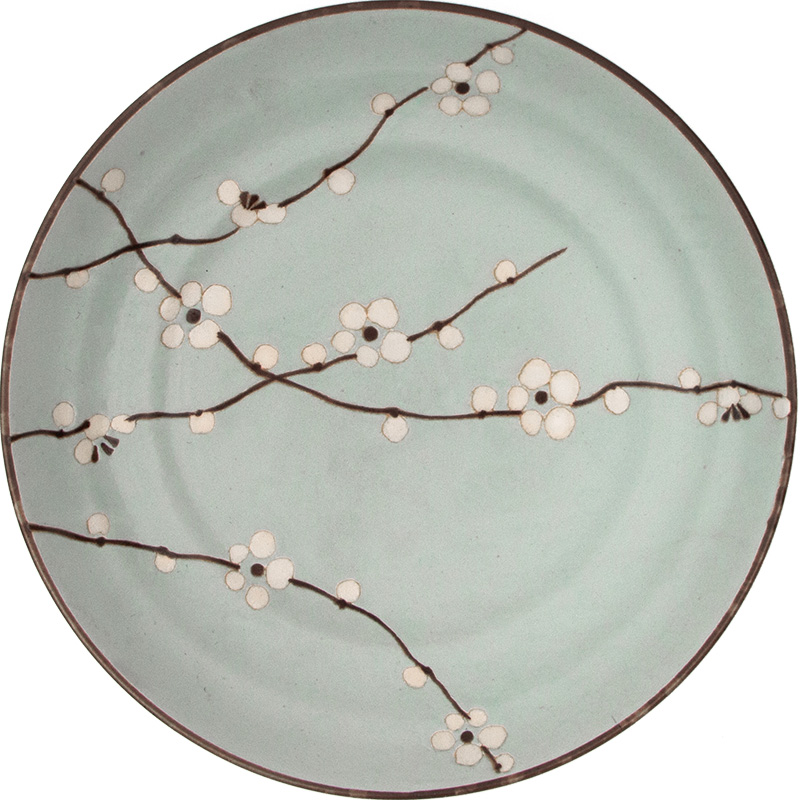 Meinung imported from Japan cherry blossom put disc'm Japanese household creative 0 and the large round ceramic deep dish