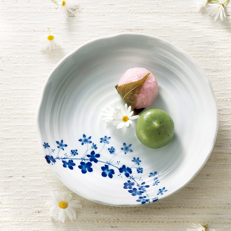 Meinung burn Japanese ceramic flat eight inches dish dish dish home plate snack food dish creative dishes