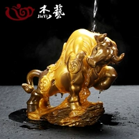 [茶宠物摆件变色牛创意个性精品茶宠禅意冲水牛气冲天茶盘摆件可养]