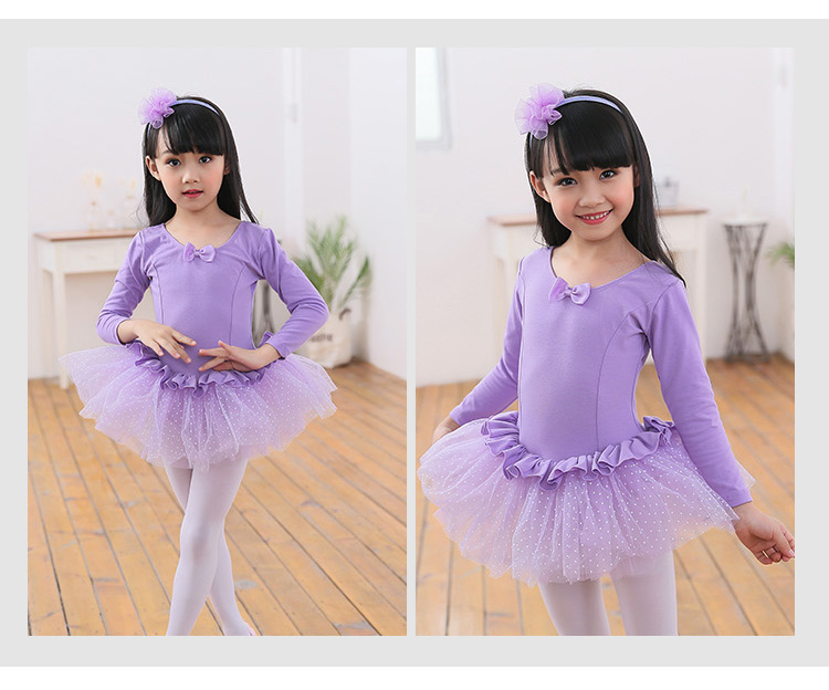Oriental Hyun Dance Children Dance Dance Acrobatics Winter Girls Váy múa cho trẻ em Quần áo dài tay Trình diễn trang phục biểu diễn zumba