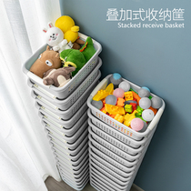  Plastic storage basket Desktop rectangular snacks Kitchen small basket sundries Kindergarten toy frame Finishing basket