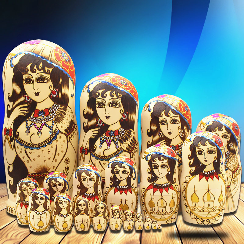 Matryoshka 20-layer beauty branded gilt custom diy characteristic crafts handmade basswood