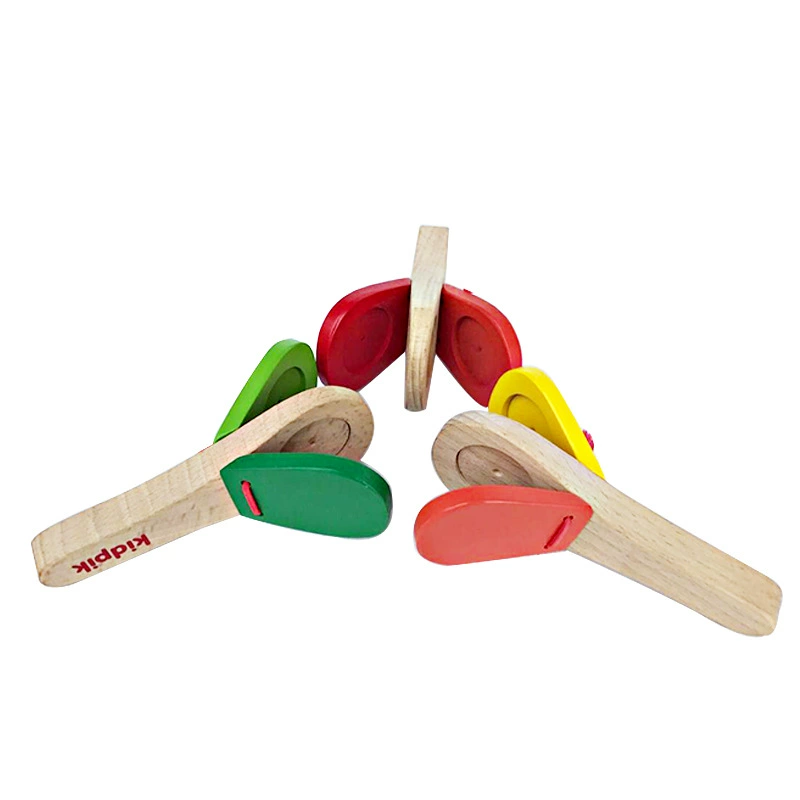 Boutique Orff bộ gõ kèn hai màu castanets Mầm non mầm non Trò chơi âm nhạc dạy trẻ em đồ chơi đồ chơi nhạc cụ giá tốt