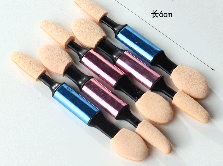 5 gậy đôi bóng mắt dính trang điểm dính bóng mắt hai bàn chải bọt biển bóng mắt công cụ trang điểm mắt với hộp - Các công cụ làm đẹp khác bấm mi tốt
