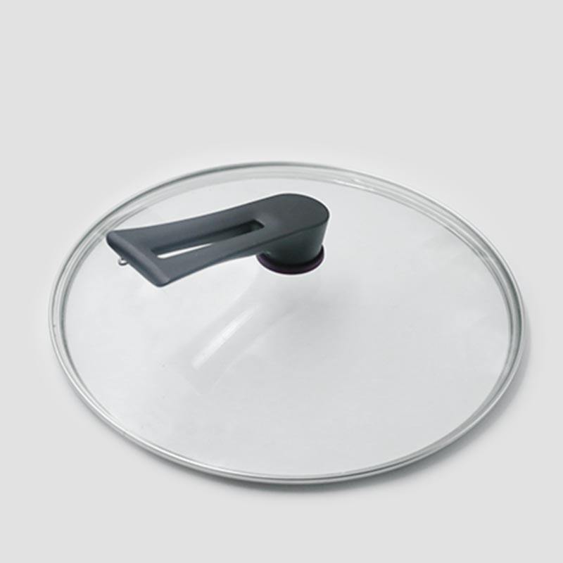 After shaking the sound of the original pot cover intelligent temperature sensitive tempered glass cover