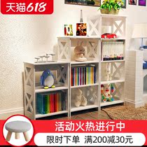 Bookshelf Simple creative childrens bookshelf shelf Living room floor-to-ceiling storage shelf Bedroom student bookcase Modern and simple