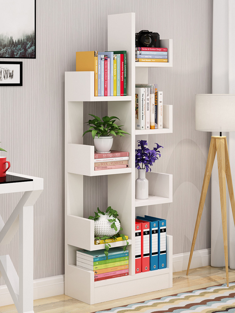 Bookshelf Simple modern floor-to-ceiling simple mini space-saving living room Economical bookcase Children's small bookshelf shelf