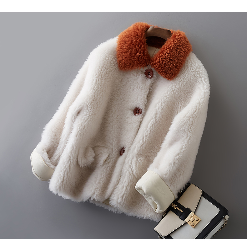 Haining 2018 mới lông cừu xén lông nữ phần ngắn dài tay tiếng Iceland len một chống mùa fur coat áo khoác lông zara