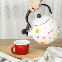 BOBAO Japanese enamel kettle Kettle whistle Household gas kettle Teapot Induction cooker Universal