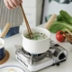 Белая деревянная ручка горшка с молоком (14 см калибра)