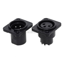 3-core plastic XLR female base 32*25 8MM XLR female base mixer audio speaker balanced microphone socket