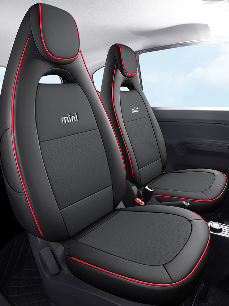 Genuine Leather Car Seat Covers for Wuling Hongguang Mini Ev, Macaron Third Generation, Full Coverage, Suitable for All Seasons
