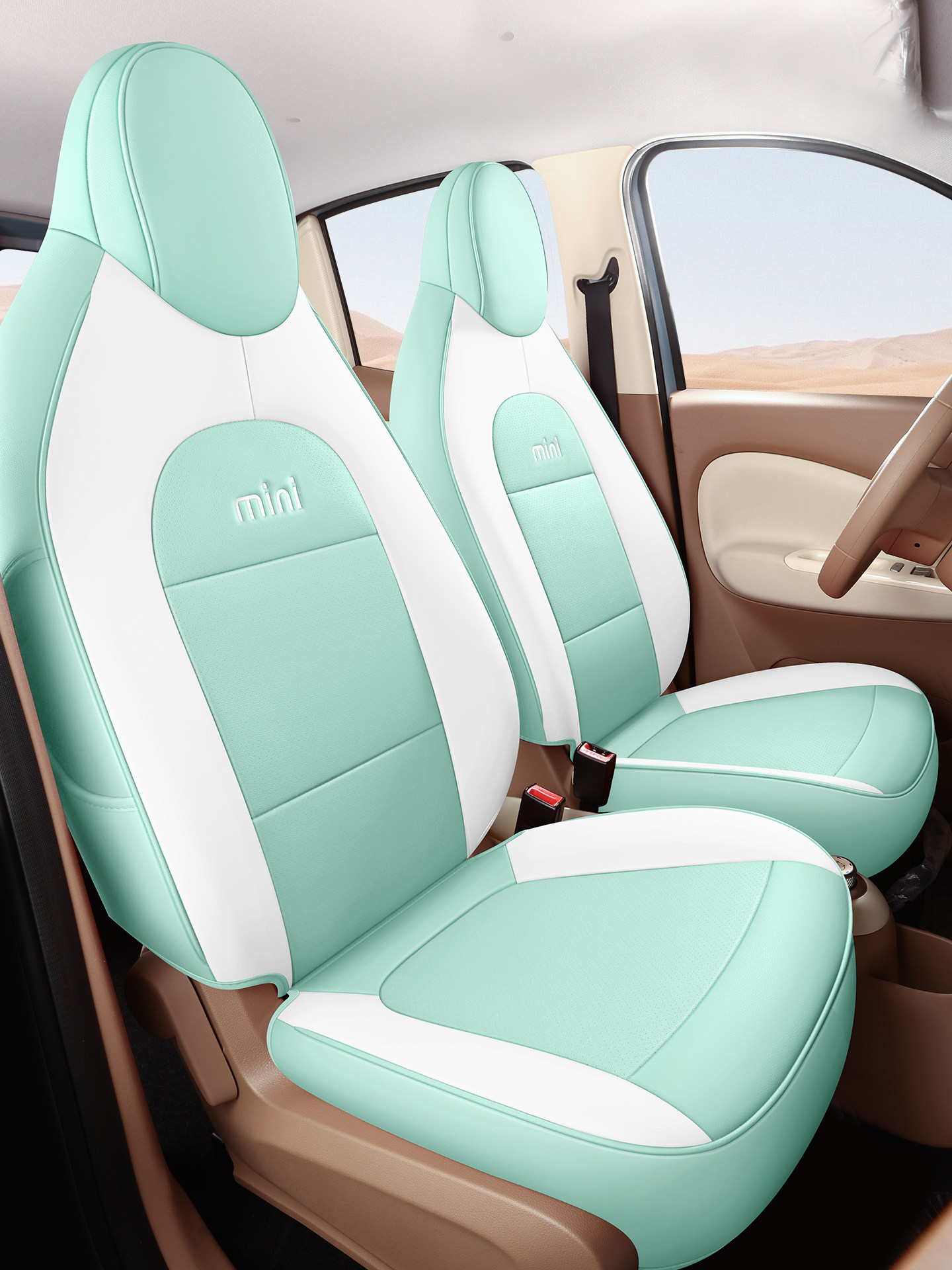 Wuling Hongguang Mini Special Car Seat Cover, Genuine Leather Seat Cover, Universal for All Seasons, Seat Cushion Cover, 2025 Model Four-Door Version
