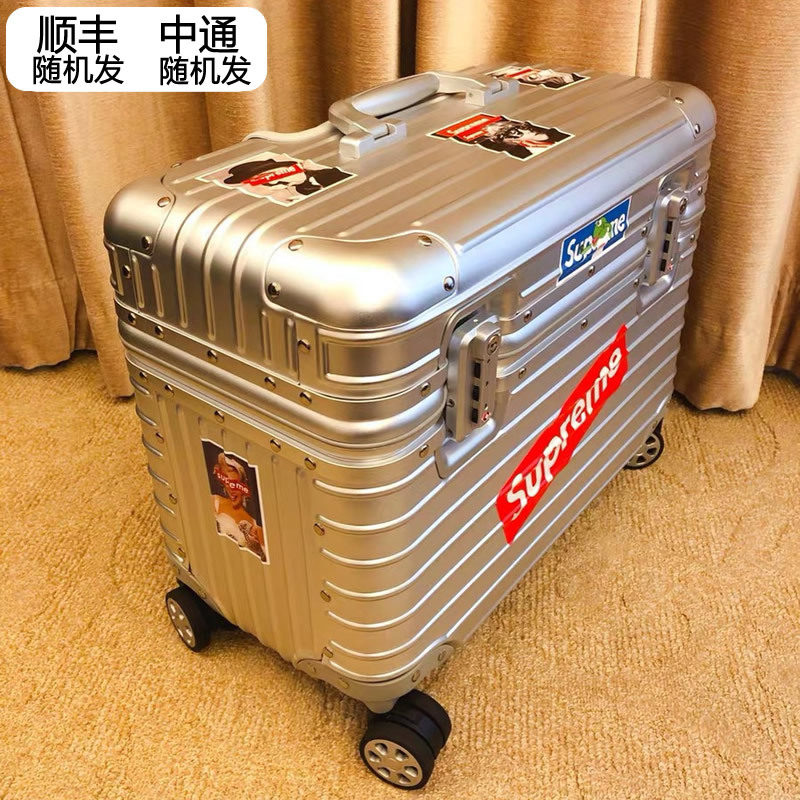 All-Aluminum Magnesium Alloy Shockproof and Silent Horizontal Photography Suitcase 18inch Metal Luggage Trolley Case with Universal Wheels for Men