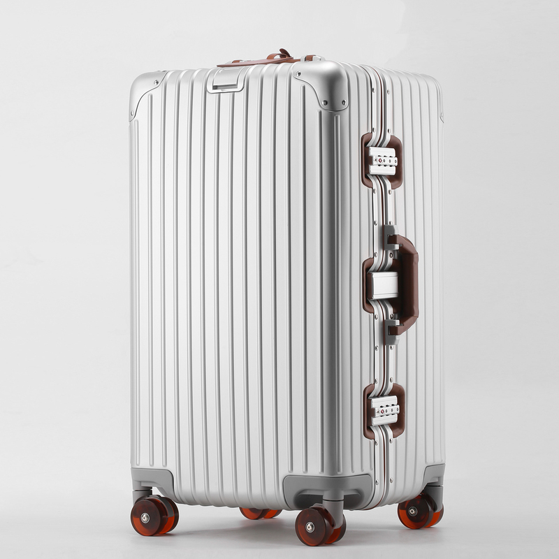 [New Product] All-Aluminum Magnesium Alloy Suitcase, Extra Large Capacity, Thickened 30-Inch Checked Luggage Box, Men's and Women's Travel Trolley Suitcase
